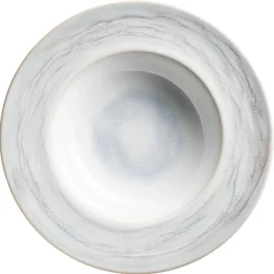 Teller|Die moderne Hausfrau Pastateller-Set, Steinzeug TIEFER SEE Grau / Weiß