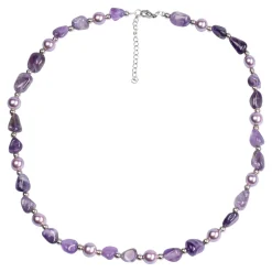 Schmuck & Uhren ·Halsketten|Die moderne Hausfrau Perlen-Halskette "Amethyst"