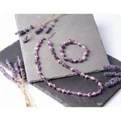 Schmuck & Uhren ·Halsketten|Die moderne Hausfrau Perlen-Halskette "Amethyst"