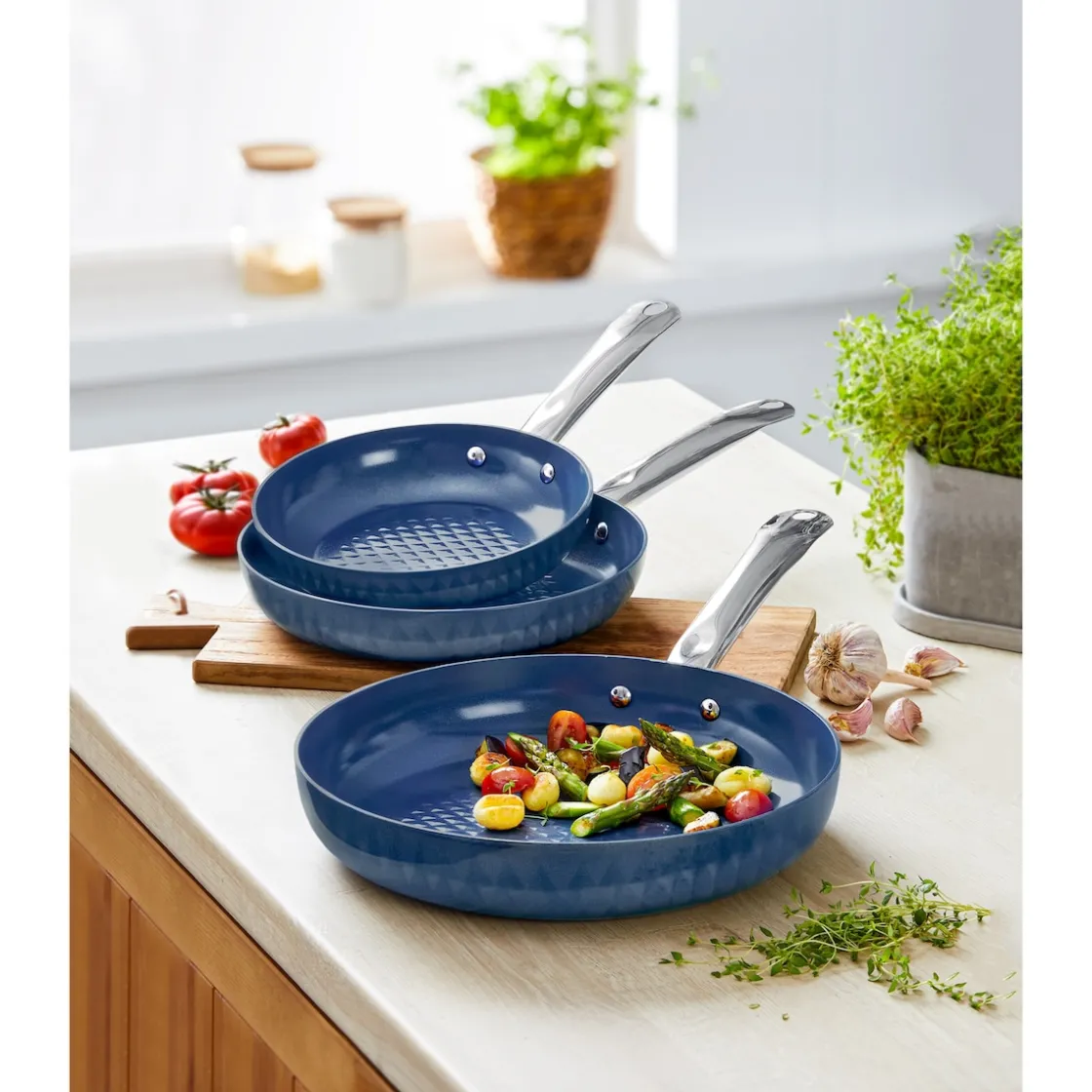 Pfannen|Die moderne Hausfrau Pfanne "Diamant" Set (Ø 20, 24, 28 cm)