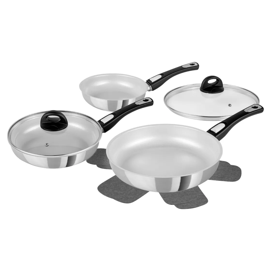 Pfannen|Die moderne Hausfrau Pfannen-Set Cerafit Steel, 7-teilig