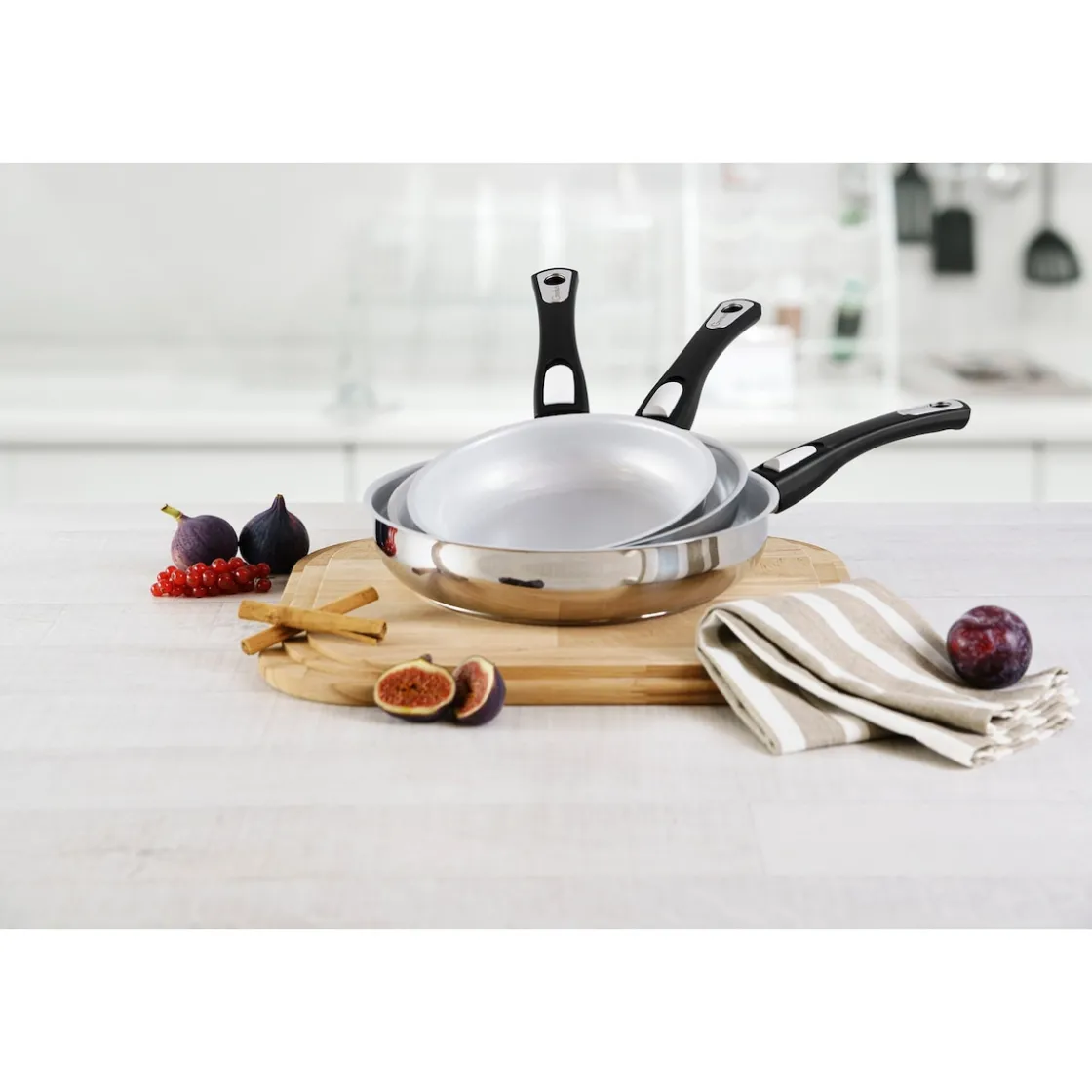 Pfannen|Die moderne Hausfrau Pfannen-Set Cerafit Steel, 7-teilig