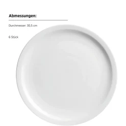 Teller|Die moderne Hausfrau Pizzateller Set, Porzellan Barca