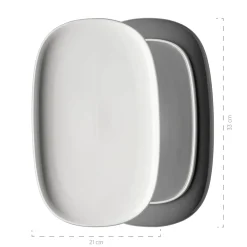 Servierzubehör|Die moderne Hausfrau Plattenset, Keramik Isora Grau