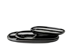 Servierzubehör|Die moderne Hausfrau Plattenset, Keramik Isora Schwarz
