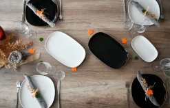 Die moderne Hausfrau Plattenset, Keramik Isora Schwarz