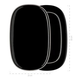 Die moderne Hausfrau Plattenset, Keramik Isora Schwarz