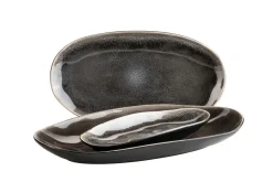 Servierzubehör|Die moderne Hausfrau Plattenset, Keramik Niara Organic 3 x Platte