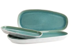 Servierzubehör|Die moderne Hausfrau Plattenset, Steinzeug Elea Hellgrün