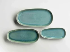 Servierzubehör|Die moderne Hausfrau Plattenset, Steinzeug Elea Hellgrün