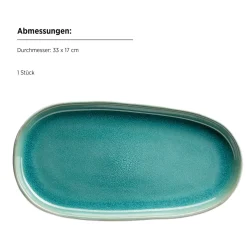 Servierzubehör|Die moderne Hausfrau Plattenset, Steinzeug Elea Hellgrün