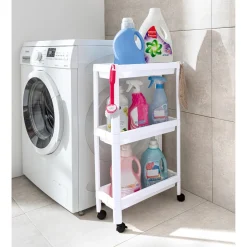 Ordnungshelfer|Ordnungshelfer|Die moderne Hausfrau Platzspar-Rollwagen „Variabel“ weiß