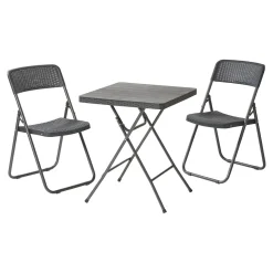 Gartenstühle & -Liegen|Gartentische|Die moderne Hausfrau Platzspar-Sitzgruppe "Rattanoptik"