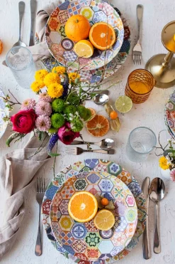 Teller|Die moderne Hausfrau Platzteller-Set, Keramik Amarante 4 x Platzteller