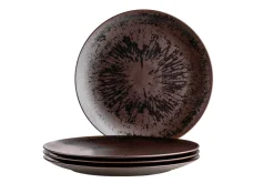 Teller|Die moderne Hausfrau Platzteller-Set, Keramik Metallic Bronze