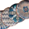 Teller|Die moderne Hausfrau Platzteller-Set, Steinzeug Iberico Blue 4 x Platzteller