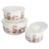 Die moderne Hausfrau Porzellan-Frischhaltedosen-Set "Rosengarten", 6-teilig
