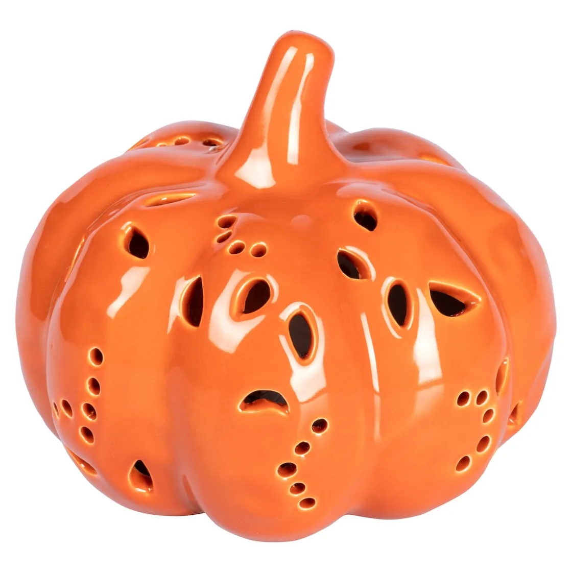 Dekofiguren|Die moderne Hausfrau Porzellan-LED-Kürbis