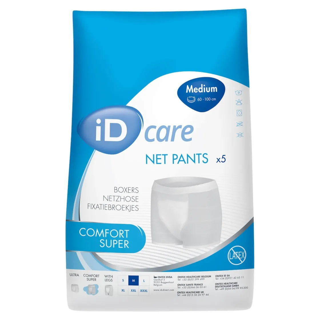 Inkontinenzhosen|Die moderne Hausfrau Premium Netzhose unisex Comfort, 5 Stück