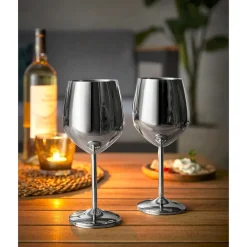 Gläser & Becher|Die moderne Hausfrau ﻿Premium-Edelstahl-Weingläser, 2 Stück