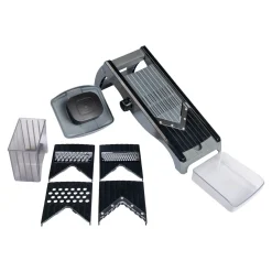 Gemüsehobel & Küchenreiben|Die moderne Hausfrau Profi-Hobel mit V-Klinge, 9-teilig