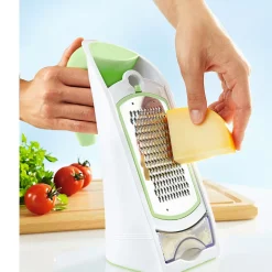 Gemüsehobel & Küchenreiben|Die moderne Hausfrau Profi-Reibe mit Auffangfach, 6-teilig