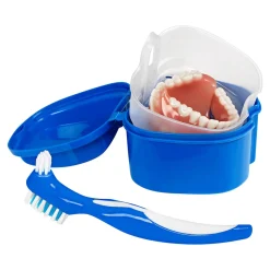 Zahnpflegeprodukte·Gebiss- & Zahnreiniger|Die moderne Hausfrau Prothesen-Reinigungs-Set, 3-teilig