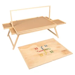 Puzzletische|Die moderne Hausfrau Puzzletisch mit Spielbrett-Deckel + LED-Licht für 1000 Teile