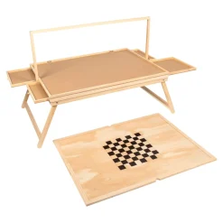 Puzzletische|Die moderne Hausfrau Puzzletisch mit Spielbrett-Deckel + LED-Licht für 1000 Teile