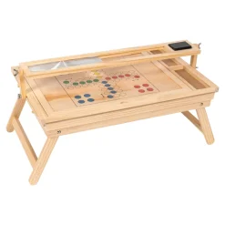 Puzzletische|Die moderne Hausfrau Puzzletisch "Premium" mit LED-Licht, 4 Schubladen, Lupe, mit Beinen, klappbar klein für 500 Teile