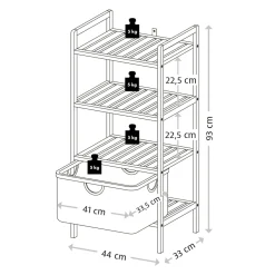 Die moderne Hausfrau Regal mit Korb