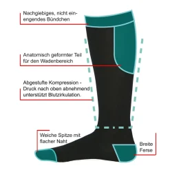 Venentrainer|Die moderne Hausfrau Reisestrümpfe mit aktiver Stützwirkung Beige