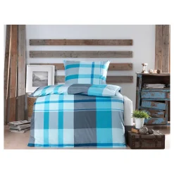 Bettzubehör ·Bettwäsche & Spannbettlaken|Die moderne Hausfrau Renforcé-Bettwäsche, 2-teilig, 135x200 cm Josef-petrol