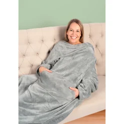 Kuscheldecken|Wellness-Freunde|Die moderne Hausfrau Ärmeldecke "XL", 180x150 cm