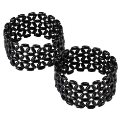 Schmuck & Uhren ·Broschen|Die moderne Hausfrau Ärmel-Raffer "Elegance", 2 Stück schwarz