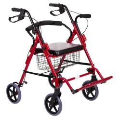 Rollatoren|Die moderne Hausfrau Rollator mit Fußstütze und Korb - AT51018