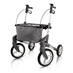 Rollatoren|Die moderne Hausfrau Rollator Olympos ATR M, faltbar, mit Tasche silber
