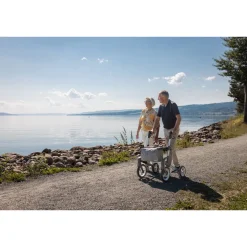 Rollatoren|Die moderne Hausfrau Rollator Olympos ATR M, faltbar, mit Tasche silber