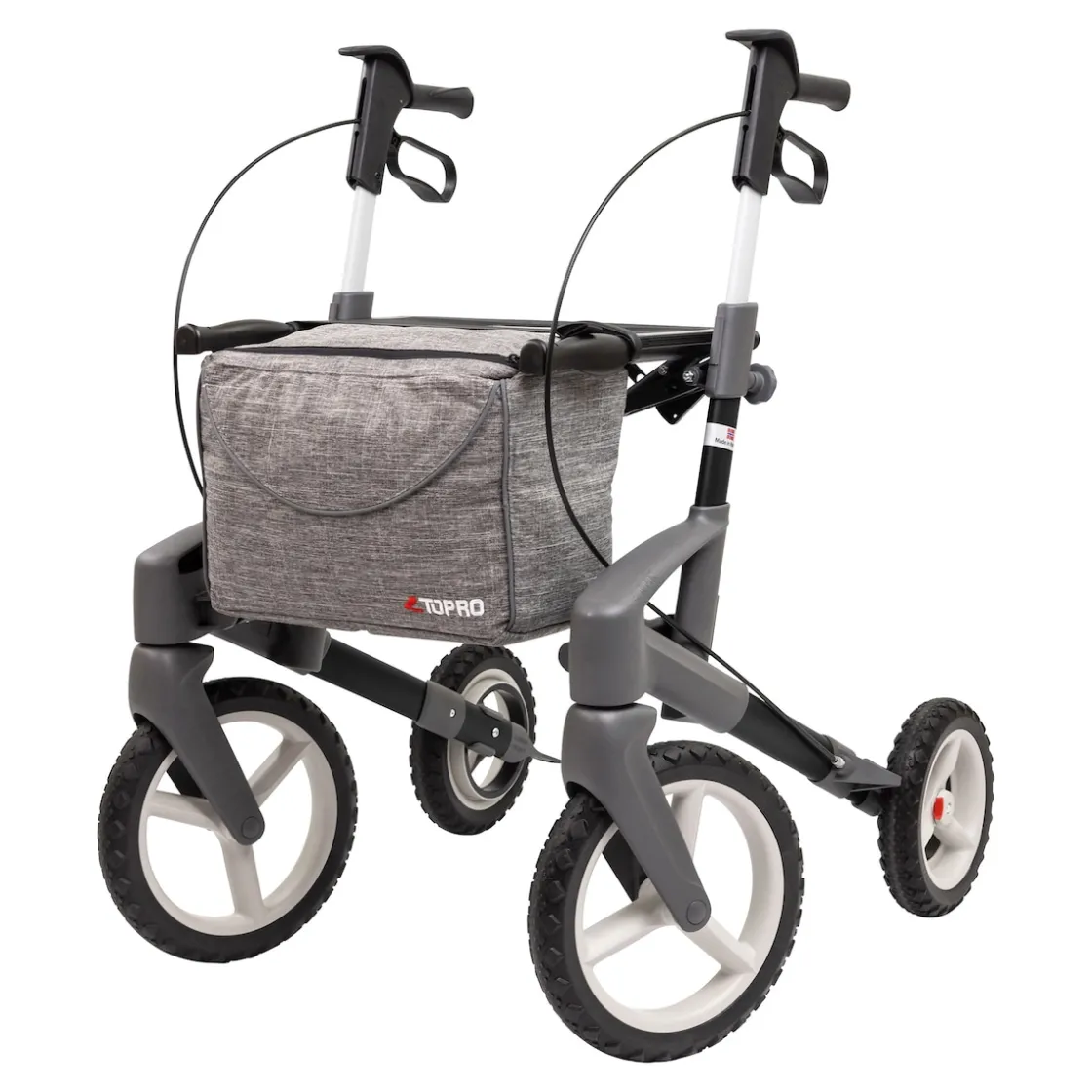 Rollatoren|Die moderne Hausfrau Rollator Olympos ATR MS, faltbar, mit Tasche schwarz