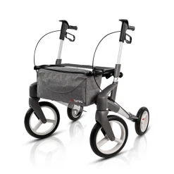 Rollatoren|Die moderne Hausfrau Rollator Olympos ATR S, faltbar, mit Tasche silber