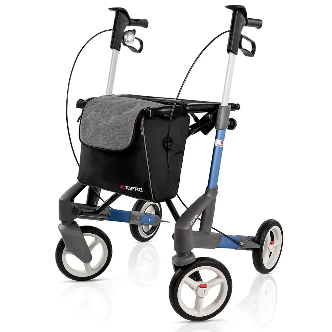 Rollatoren|Die moderne Hausfrau Rollator Troja 5G M, faltbar, höhenverstellbar blau