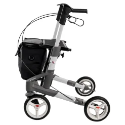 Rollatoren|Die moderne Hausfrau Rollator Troja 5G M, faltbar, höhenverstellbar silber