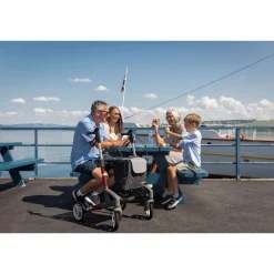 Rollatoren|Die moderne Hausfrau Rollator Troja 5G M, faltbar, höhenverstellbar türkis