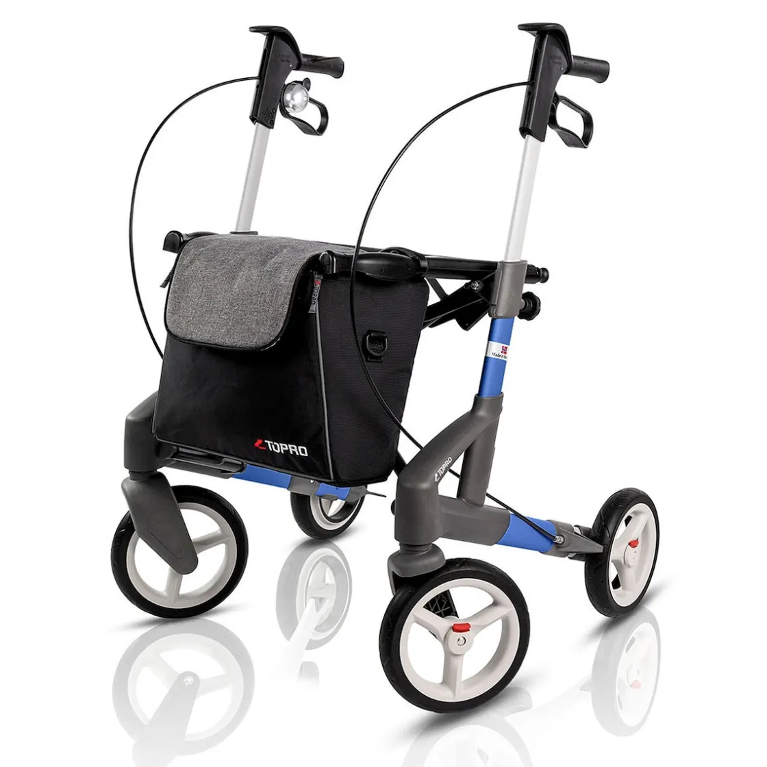Rollatoren|Die moderne Hausfrau Rollator Troja 5G S, faltbar, höhenverstellbar blau