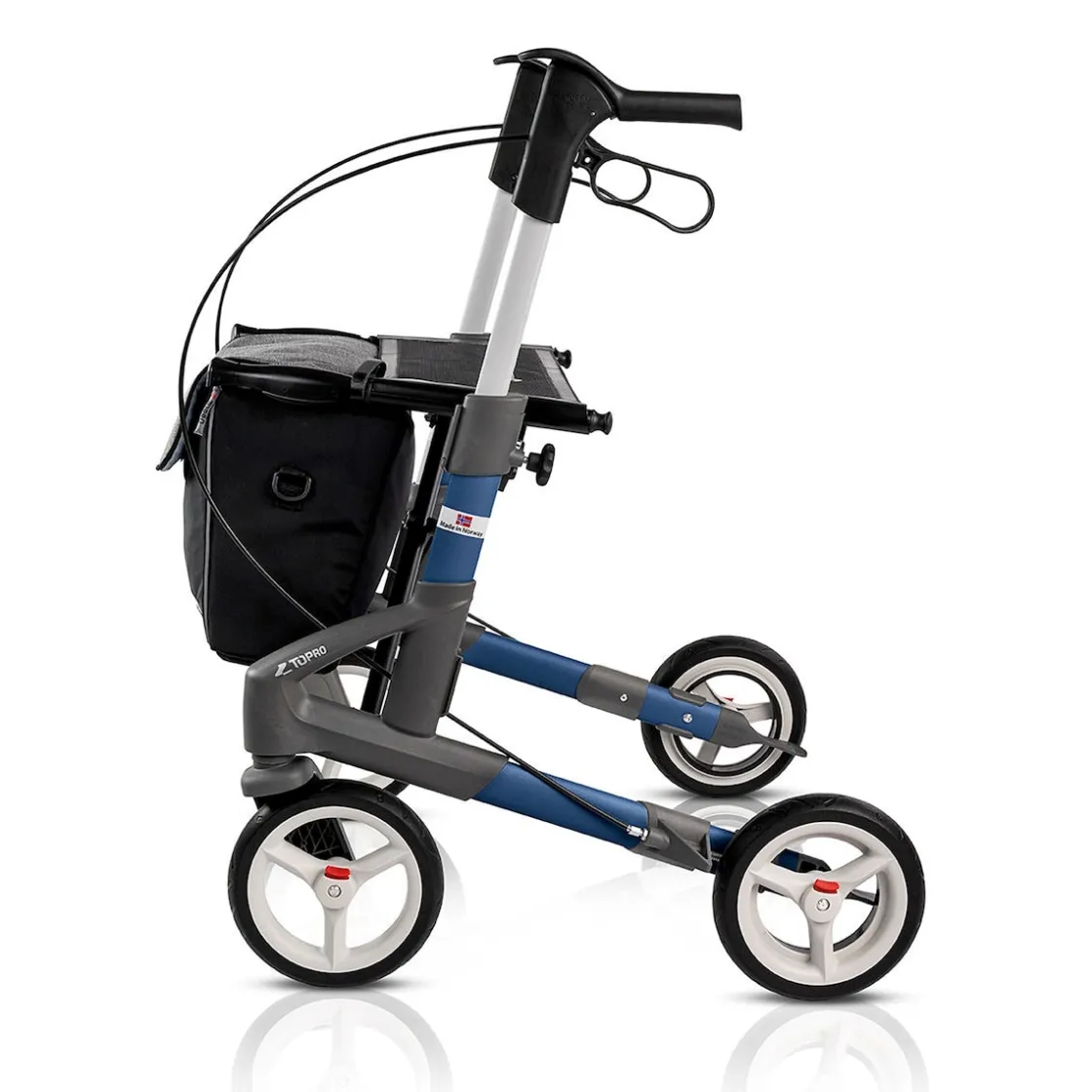 Rollatoren|Die moderne Hausfrau Rollator Troja 5G S, faltbar, höhenverstellbar blau