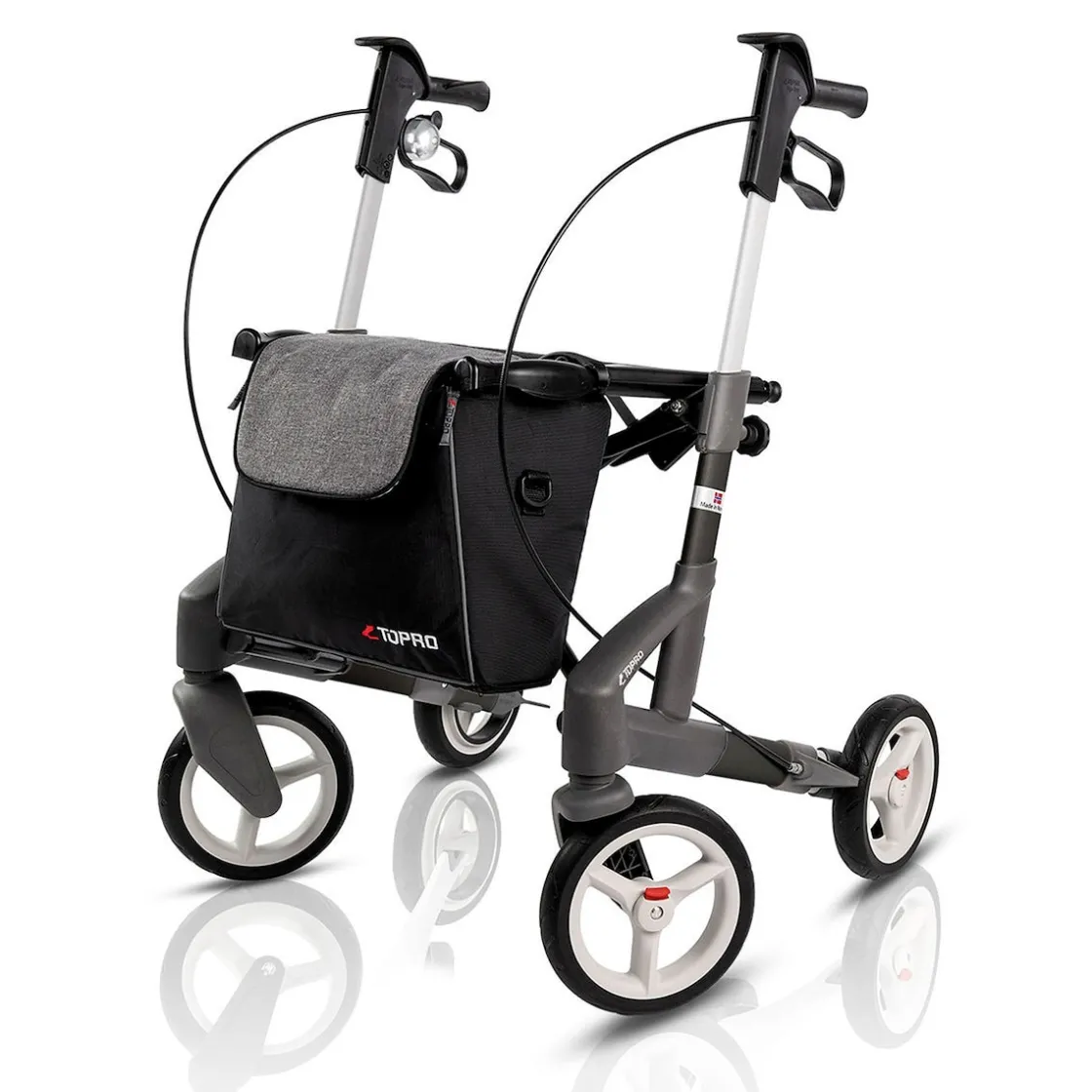 Rollatoren|Die moderne Hausfrau Rollator Troja 5G S, faltbar, höhenverstellbar schwarz