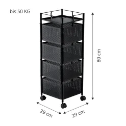 Die moderne Hausfrau Rollwagen „Noir“