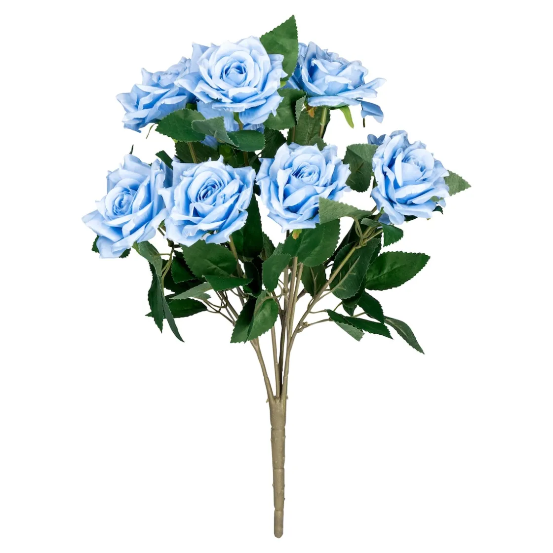Kunstpflanzen|Die moderne Hausfrau Rosenstrauß blau