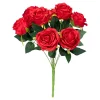 Kunstpflanzen|Die moderne Hausfrau Rosenstrauß rot