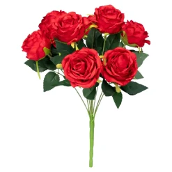 Kunstpflanzen|Die moderne Hausfrau Rosenstrauß rot